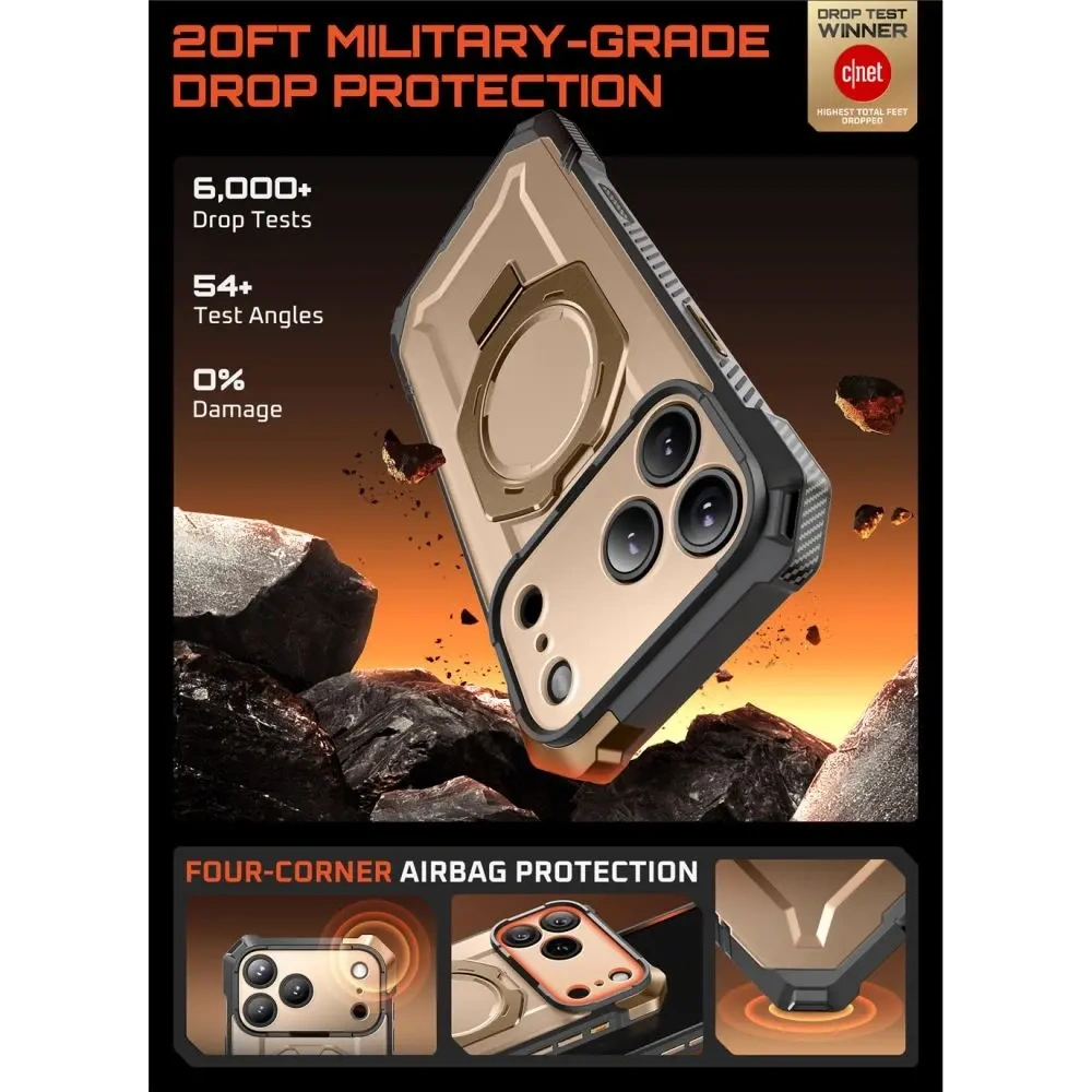 Etui Supcase Unicorn Beetle Grip Mag MagSafe do Apple iPhone 17 Pro Desert Gold