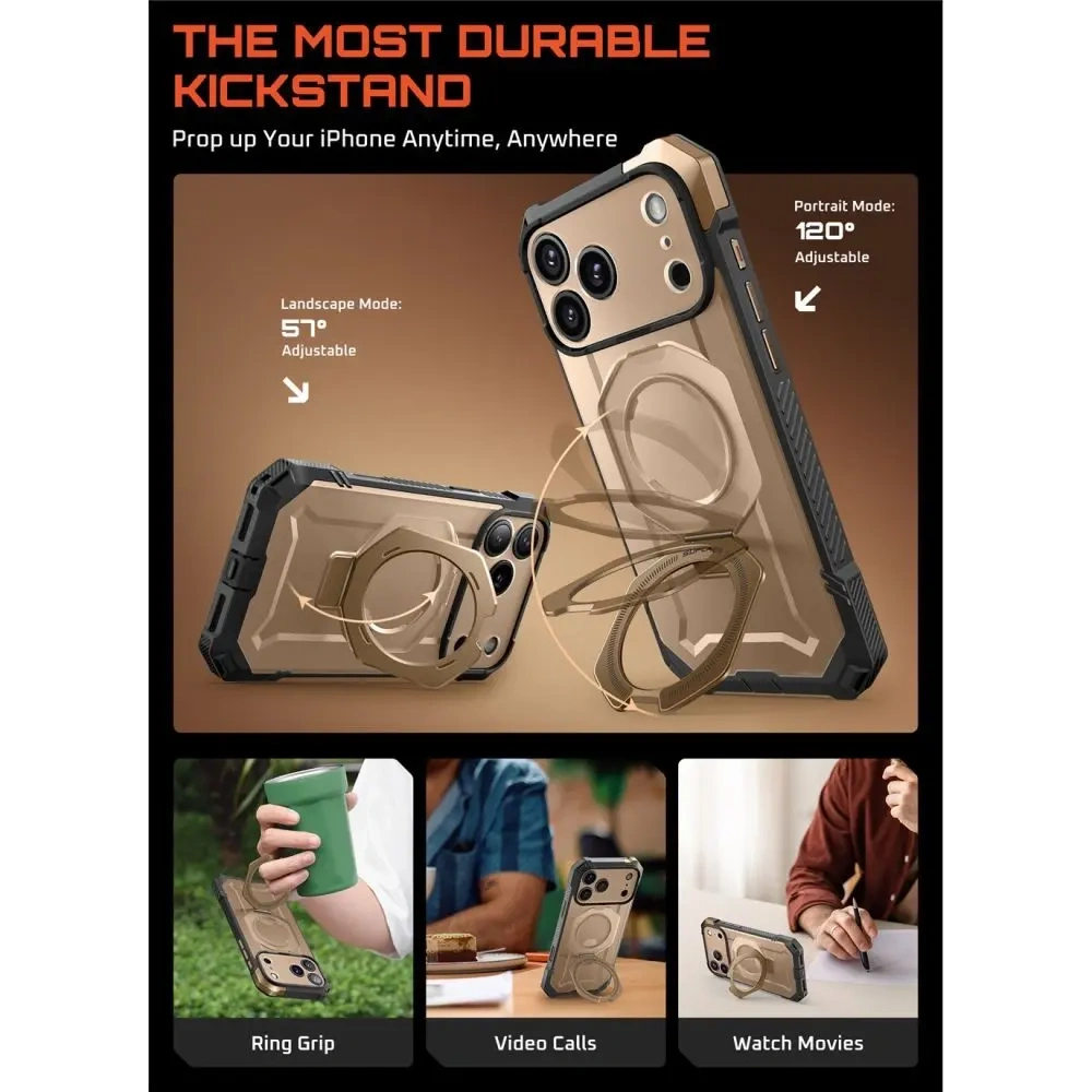Etui Supcase Unicorn Beetle Grip Mag MagSafe do Apple iPhone 17 Pro Desert Gold