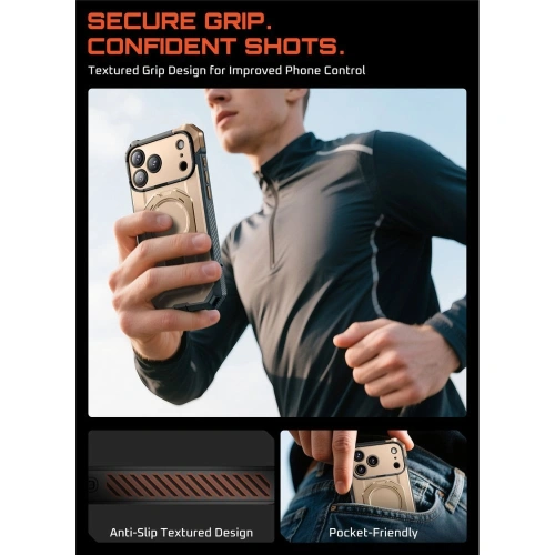 Etui Supcase Unicorn Beetle Grip Mag MagSafe do Apple iPhone 17 Pro Desert Gold