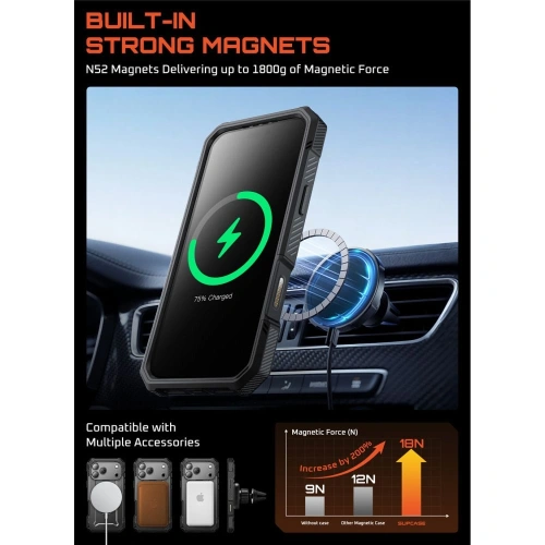 Etui Supcase Unicorn Beetle Grip Pro Mag MagSafe do Apple iPhone 17 Pro Black