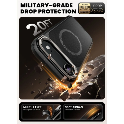 Etui Supcase IBLSN Ares Flip Mag MagSafe do Apple iPhone Air Black