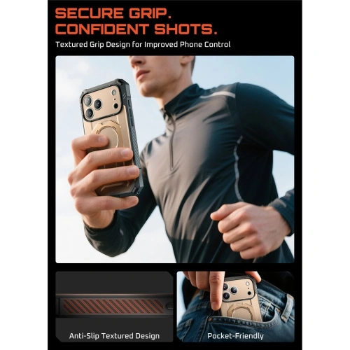 Etui Supcase Unicorn Beetle Grip Pro Mag MagSafe do Apple iPhone 17 Pro Desert Gold