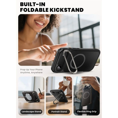 Etui Supcase IBLSN Ares Flip Mag MagSafe do Apple iPhone Air Black