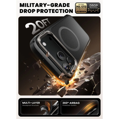 Etui Supcase IBLSN Ares Flip Mag MagSafe do Apple iPhone 17 Pro Max Black