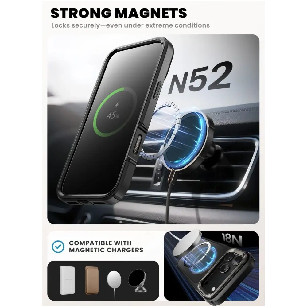 Etui Supcase IBLSN Ares Flip Mag MagSafe do Apple iPhone 17 Pro Max Black
