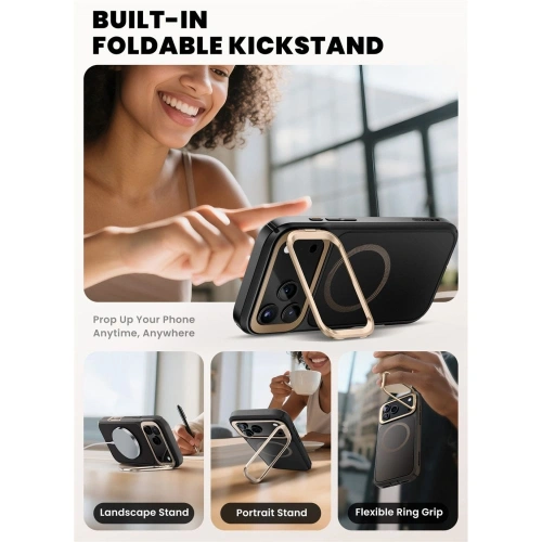 Etui Supcase IBLSN Ares Flip Mag MagSafe do Apple iPhone 17 Pro Max Desert Gold