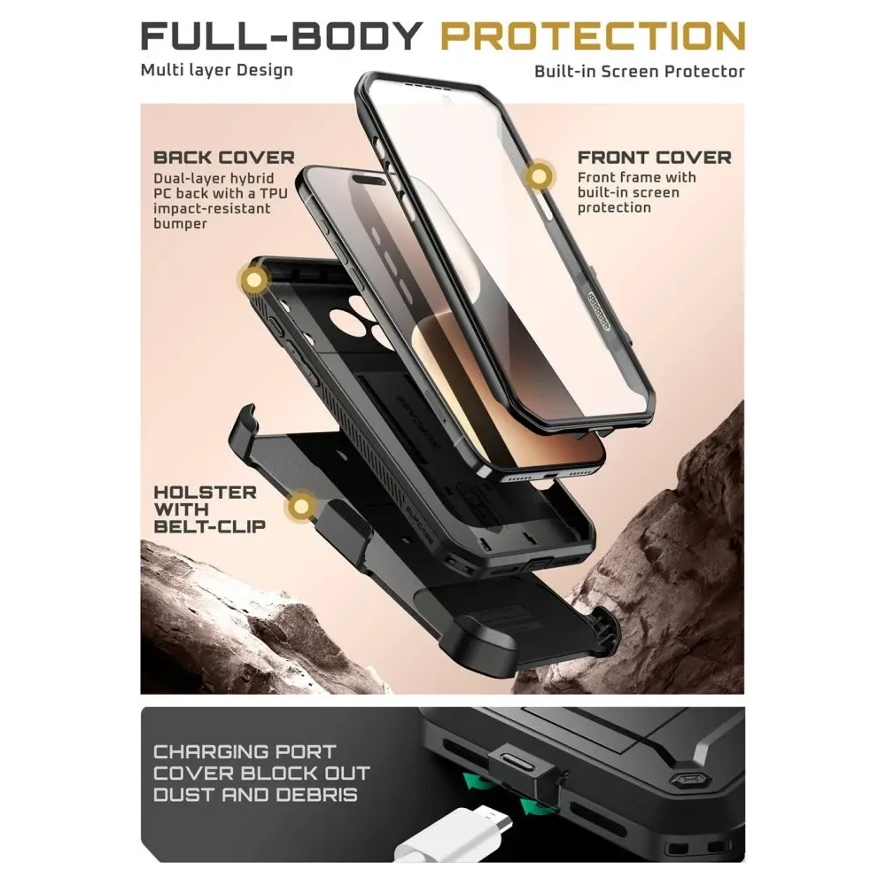 Etui Supcase Unicorn Beetle Pro do Apple iPhone 17 Pro Max Black