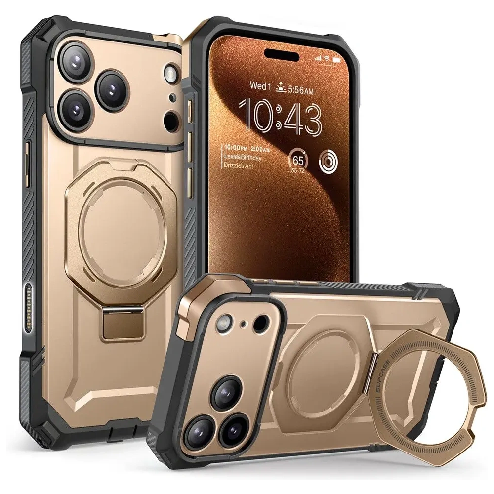 Etui Supcase Unicorn Beetle Grip Mag MagSafe do Apple iPhone 17 Pro Max Desert Gold