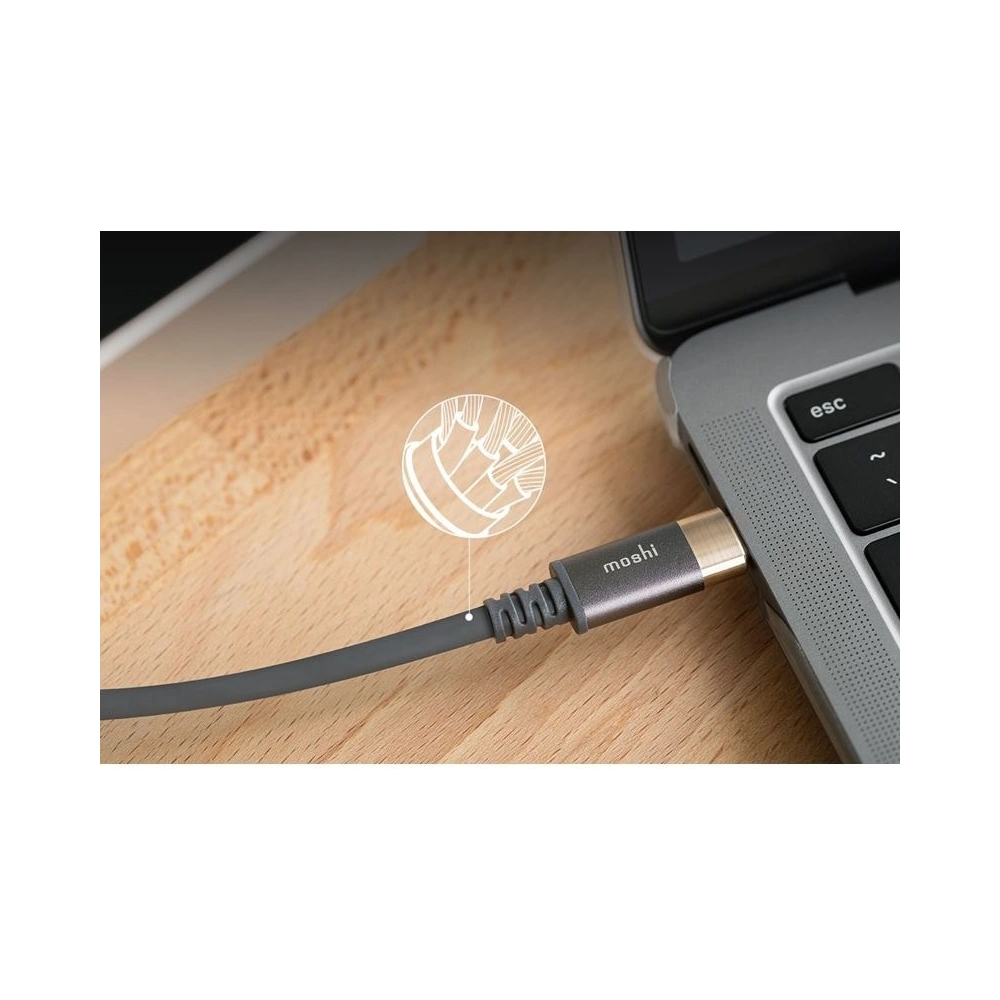 Hurtownia GSM - Kabel Moshi USB-C Monitor Cable Power Delivery 100 W, 4K (Šedá/Zlatá) - MOSH007GRYGLD - {ean13} - Hurt