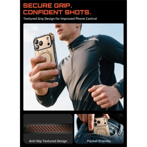 Etui Supcase Unicorn Beetle Grip Mag MagSafe do Apple iPhone 17 Pro Max Desert Gold