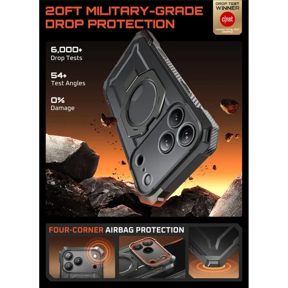 Etui Supcase Unicorn Beetle Grip Mag MagSafe do Apple iPhone 17 Pro Max Grey
