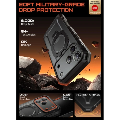 Etui Supcase Unicorn Beetle Grip Pro Mag MagSafe do Apple iPhone 17 Pro Max Black