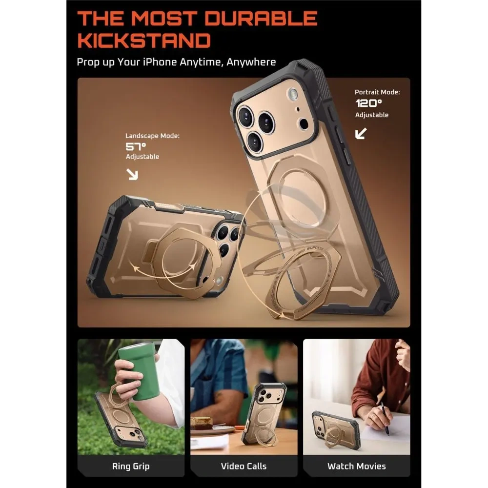 Etui Supcase Unicorn Beetle Grip Pro Mag MagSafe do Apple iPhone 17 Pro Max Desert Gold