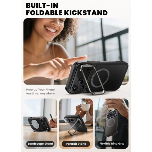 Etui Supcase IBLSN Ares Flip Mag MagSafe do Apple iPhone 17 Pro Black