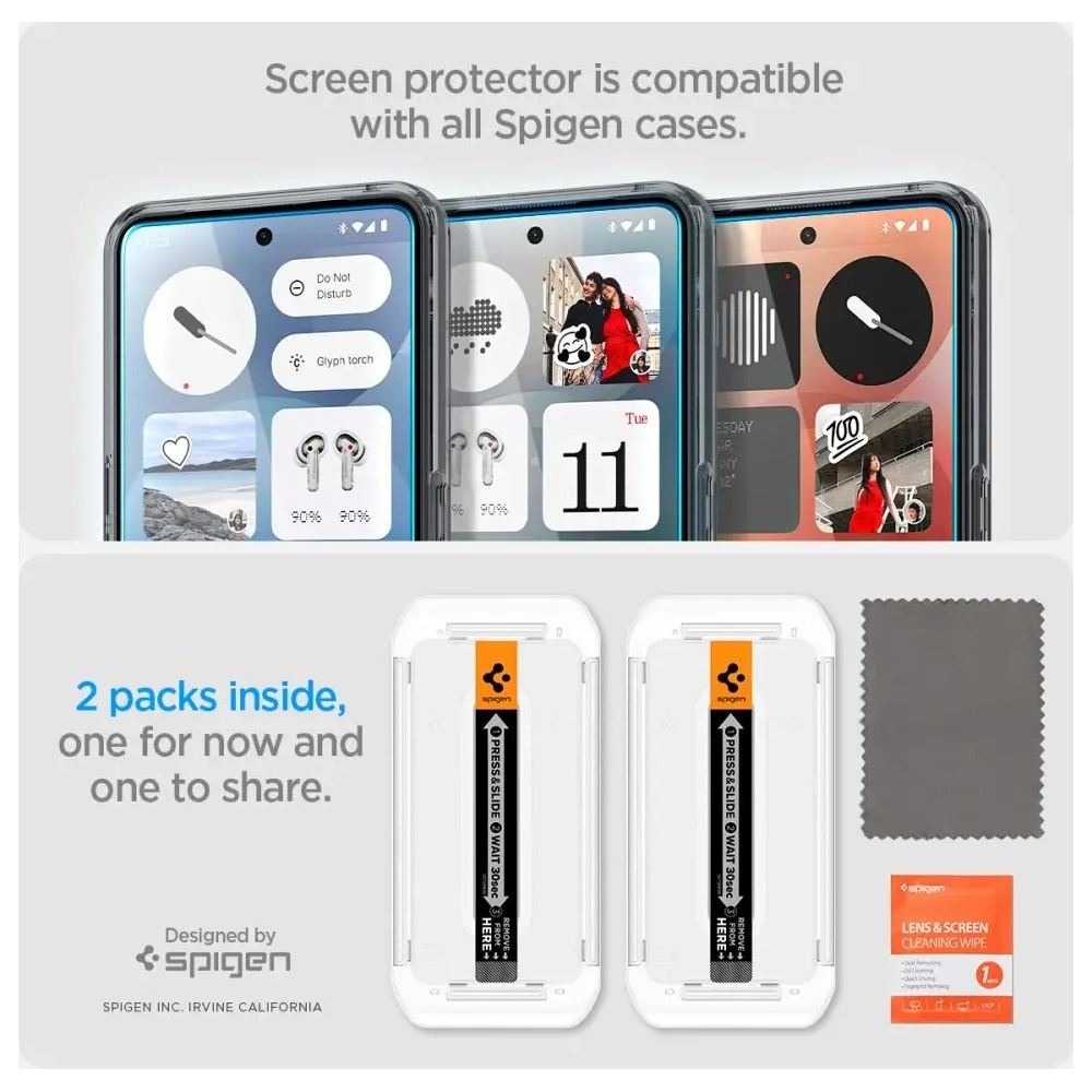 Szkło hartowane Spigen Glas.tr ez Fit do Nothing Phone 3 Clear [2 PACK]