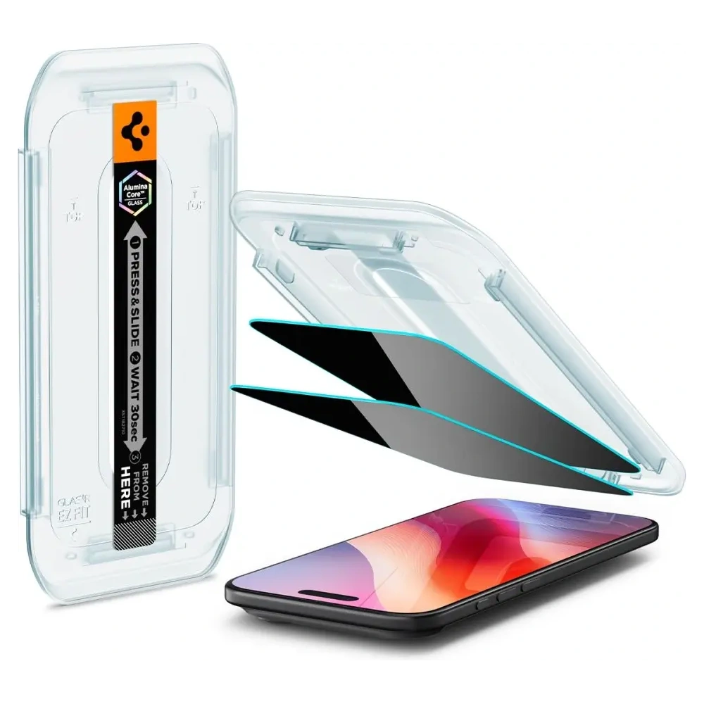 Szkło prywatyzujące Spigen Glas.tr ez Fit do Apple iPhone Air Privacy [2 PACK]
