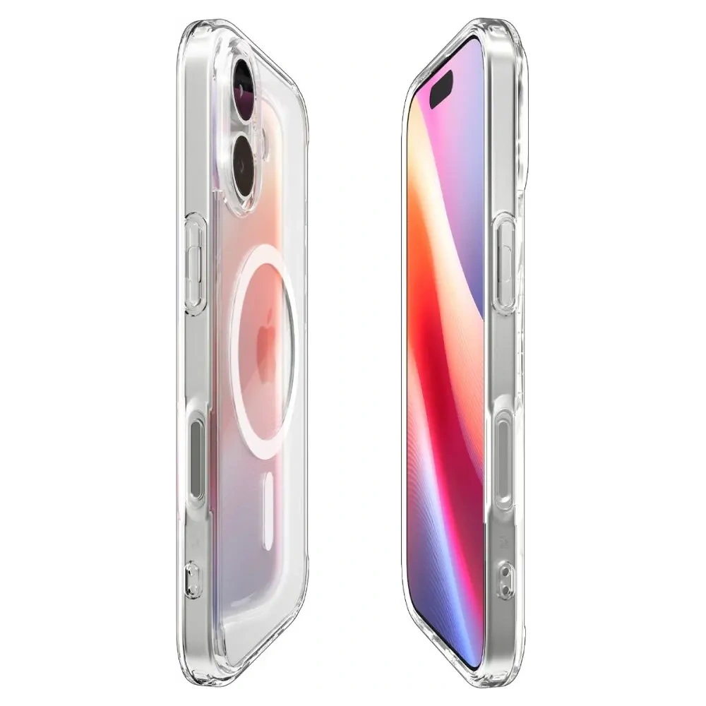 Etui Spigen Ultra Hybrid Mag MagSafe do Apple iPhone 17 Clear/white