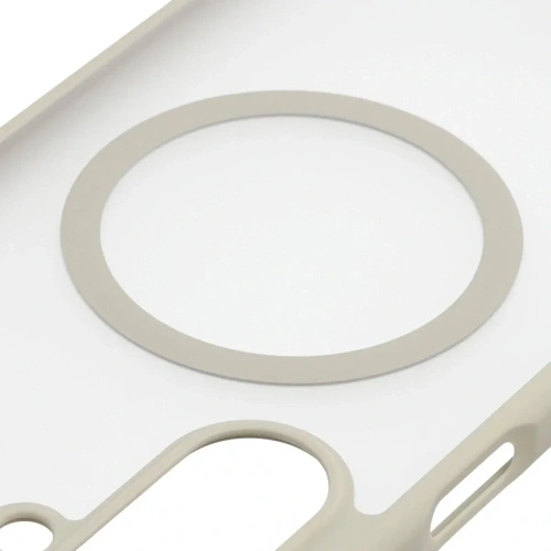 Etui z pierścieniem magnetycznym Bizon Case MatteO do Samsung Galaxy A17 5G przydymione-beżowe