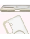 Etui z pierścieniem magnetycznym Bizon Case MatteO do Samsung Galaxy A17 5G przydymione-beżowe