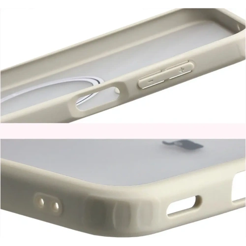 Etui z pierścieniem magnetycznym Bizon Case MatteO do Samsung Galaxy A17 5G przydymione-beżowe