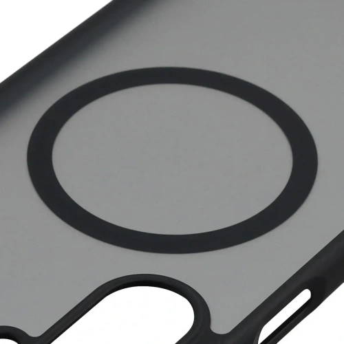 Etui z pierścieniem magnetycznym Bizon Case MatteO do Samsung Galaxy A17 5G przydymione-czarne