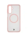 Etui z pierścieniem magnetycznym Bizon Case MatteO do Samsung Galaxy A17 5G przydymione-jasnoróżowe