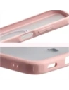 Etui z pierścieniem magnetycznym Bizon Case MatteO do Samsung Galaxy A17 5G przydymione-jasnoróżowe