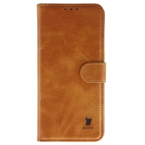 Etui z klapką Bizon Case Pocket do Samsung Galaxy S25 FE brązowe