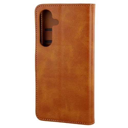 Etui z klapką Bizon Case Pocket do Samsung Galaxy S25 FE brązowe