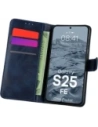 Etui z klapką Bizon Case Pocket do Samsung Galaxy S25 FE granatowe