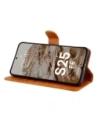 Etui z klapką Bizon Case Pocket do Samsung Galaxy S25 FE brązowe