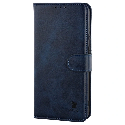 Etui z klapką Bizon Case Pocket do Samsung Galaxy S25 FE granatowe