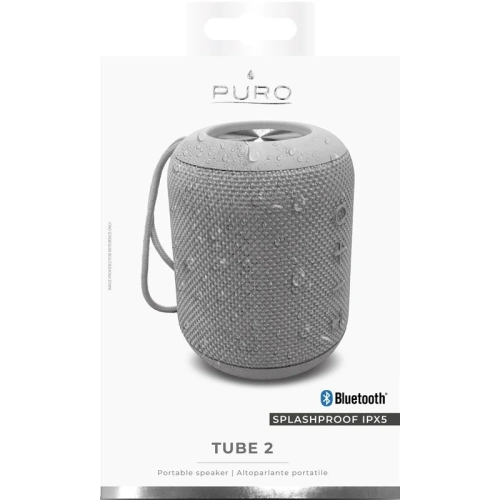 Bezprzewodowy głośnik PURO External Tube 2 Speaker Bluetooth, wodoodporność IPX5 (szary)
