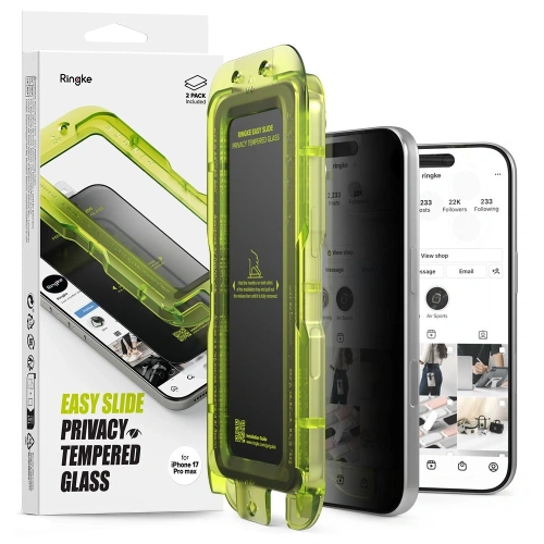 Szkło prywatyzujące Ringke Easy Slide do Apple iPhone 17 Pro Max Privacy [2 PACK]