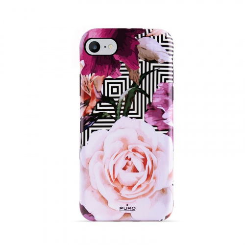 Hurtownia Puro - 8033830276194 - PUR047PNK - Etui PURO Glam Geo Flowers Apple iPhone SE 2022/SE 2020/8/7/6s (Pink Peonies) - B2B homescreen