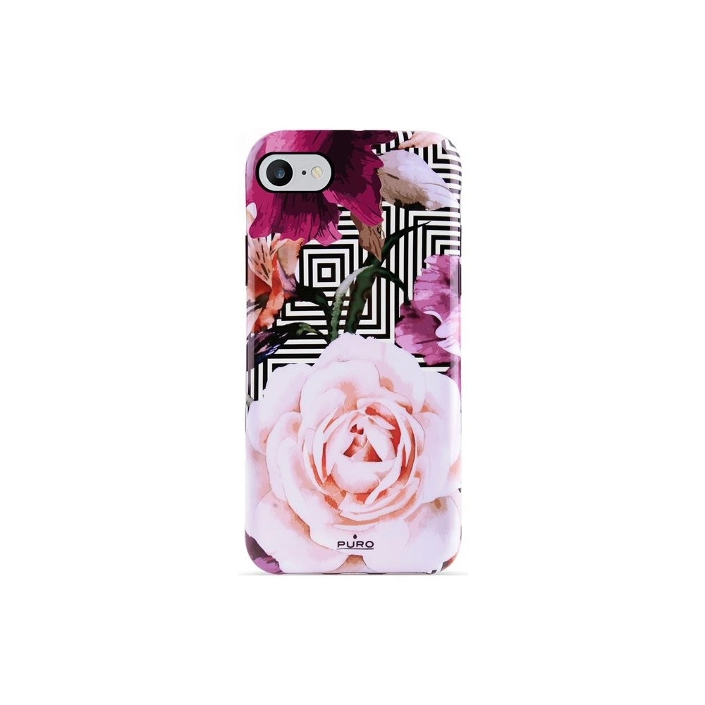 Hurtownia GSM - Etui PURO Glam Geo Flowers Apple iPhone SE 2022/SE 2020/8/7/6s (Růžové pivoňky) - PUR047PNK - {ean13} - Hurt