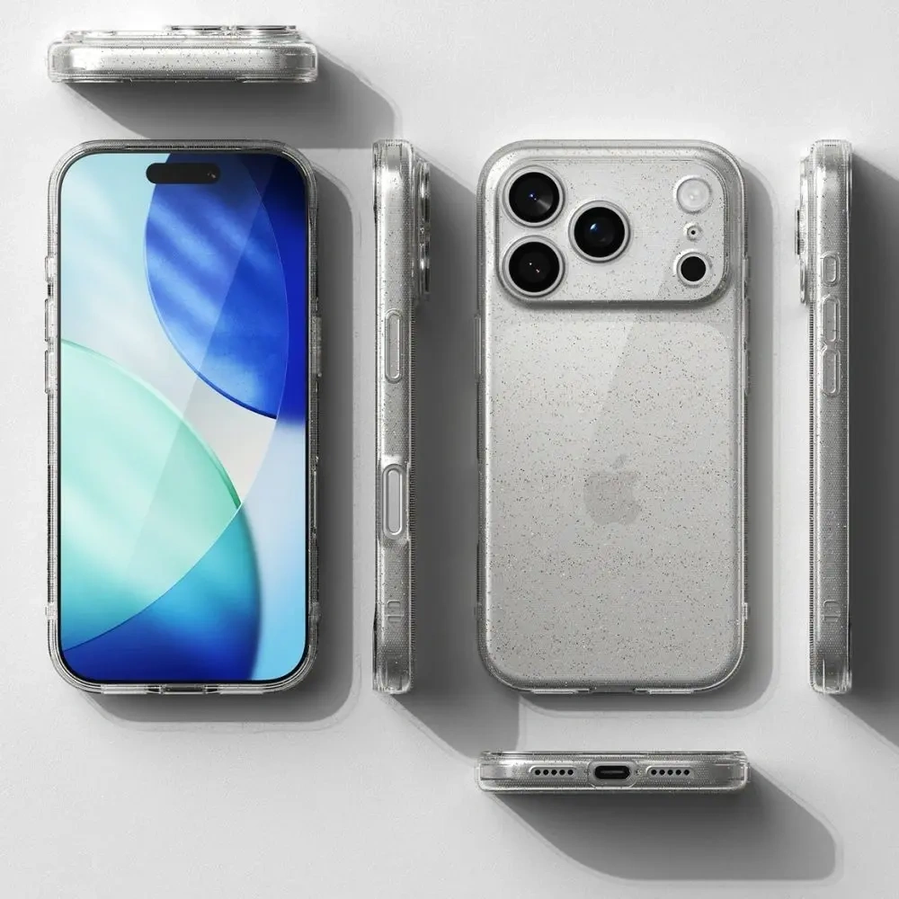 Etui Ringke Air do Apple iPhone 17 Pro Glitter Clear