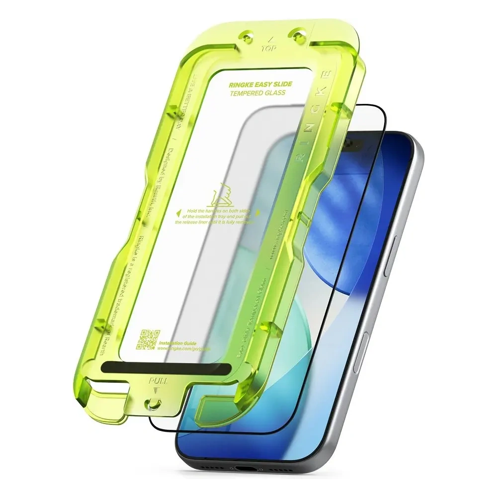 Szkło hartowane Ringke Easy Slide do Apple iPhone 17 Pro Black [2 PACK]