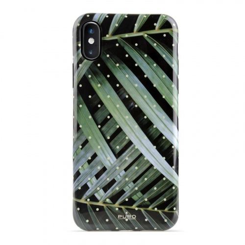 Puro Distributor - 8033830276767 - PUR048BRILEA - PURO Glam Tropical Leaves Apple iPhone Xs Max (Brilliant Leaves) - B2B homescreen