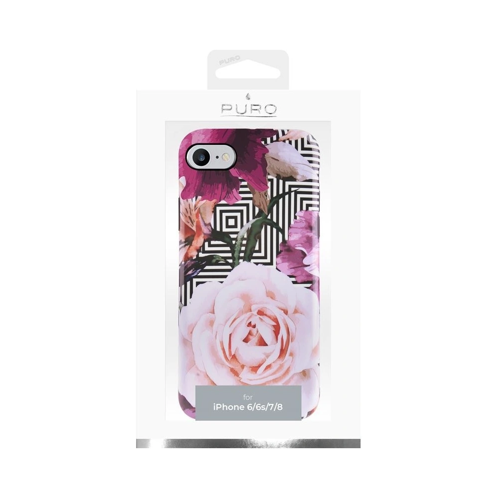 Hurtownia GSM - Etui PURO Glam Geo Flowers Apple iPhone SE 2022/SE 2020/8/7/6s (Růžové pivoňky) - PUR047PNK - {ean13} - Hurt