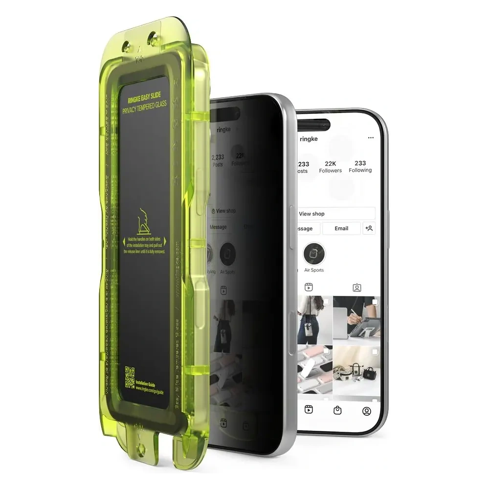 Szkło prywatyzujące Ringke Easy Slide do Apple iPhone 17 Pro Privacy [2 PACK]