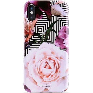 Hurtownia GSM - Etui PURO Glam Geo Flowers Apple iPhone XS Max (Rosa Pfingstrosen) - PUR049PNK - {ean13} - Hurt