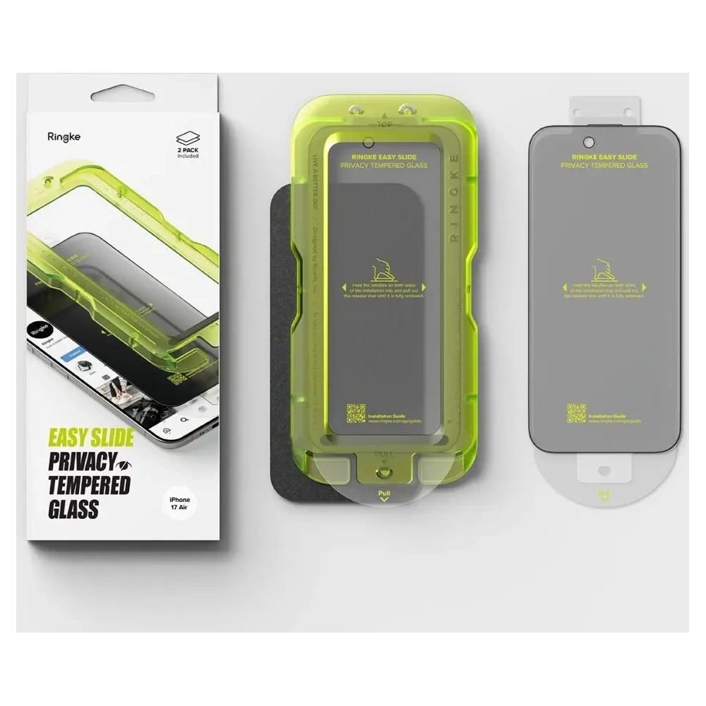 Szkło prywatyzujące Ringke Easy Slide do Apple iPhone 17 Air Privacy [2 PACK]