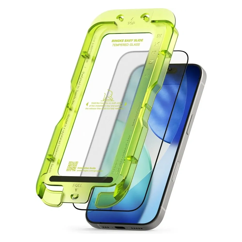 Szkło hartowane Ringke Easy Slide do Apple iPhone 17 Black [2 PACK]