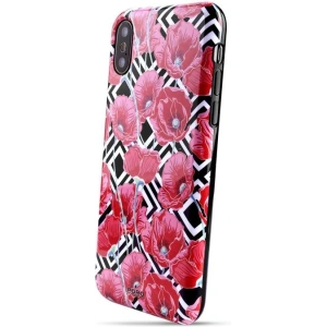 Hurtownia GSM - Etui PURO Glam Geo Flowers Apple iPhone XS/X (Červené máky) - PUR050RED - {ean13} - Hurt