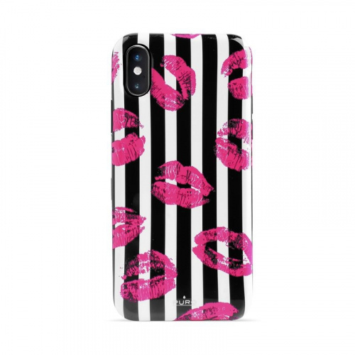 Puro Distributor - 8033830276545 - PUR052KIS - PURO Glam Miami Stripes Apple iPhone XS/X (Kiss) - B2B homescreen