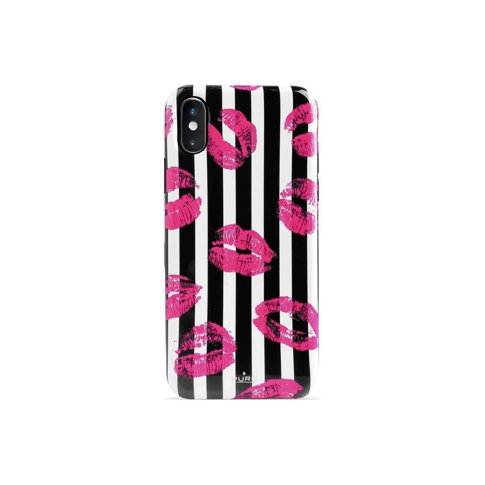 Hurtownia GSM - Etui PURO Glam Miami Stripes Apple iPhone XS/X (Kiss) - PUR052KIS - {ean13} - Hurt