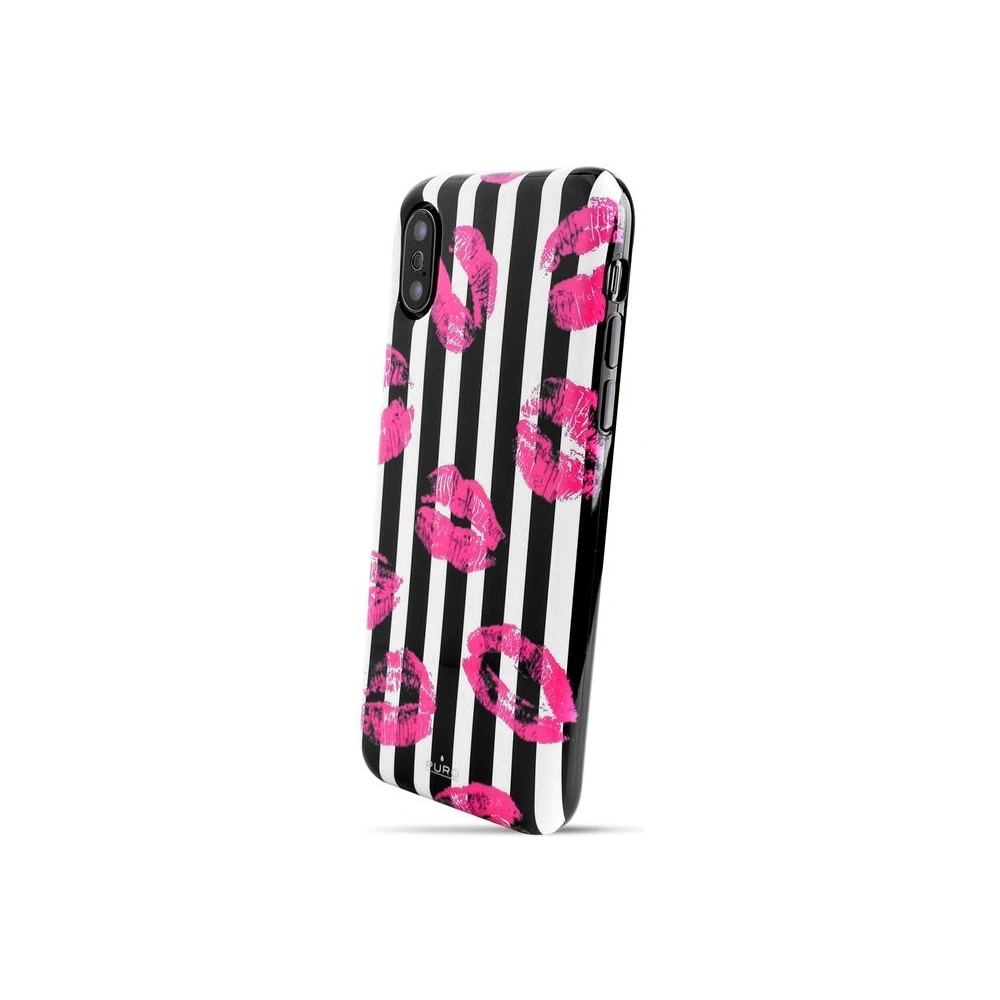 Hurtownia GSM - Etui PURO Glam Miami Stripes Apple iPhone XS/X (Kiss) - PUR052KIS - {ean13} - Hurt