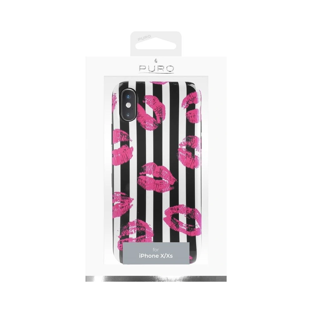 Hurtownia GSM - Etui PURO Glam Miami Stripes Apple iPhone XS/X (Kiss) - PUR052KIS - {ean13} - Hurt