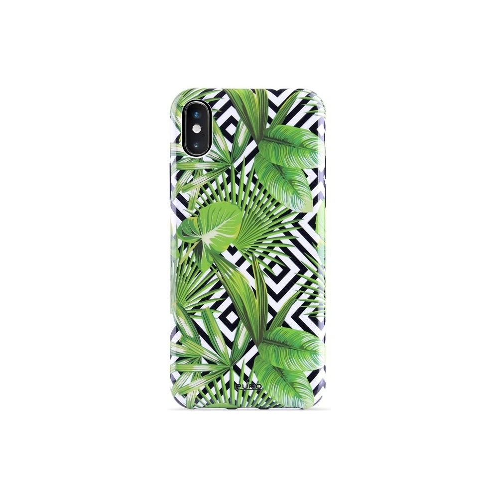 Hurtownia GSM - Etui PURO Glam Tropical Leaves Apple iPhone XS/X (Geometrická džungle) - PUR054GEOJUN - {ean13} - Hurt